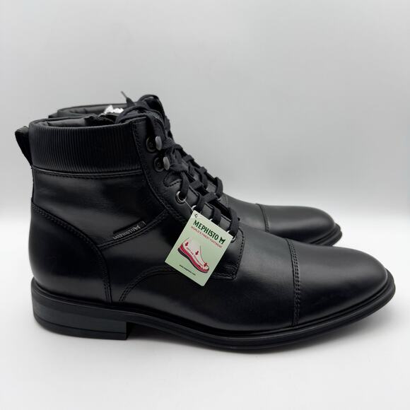 Mephisto Mens Kolby Dress Ankle Boot US 11 M EU 45 Black Leather NWOB - Picture 2 of 11